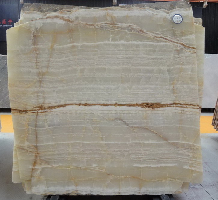 Golden vein white onyx